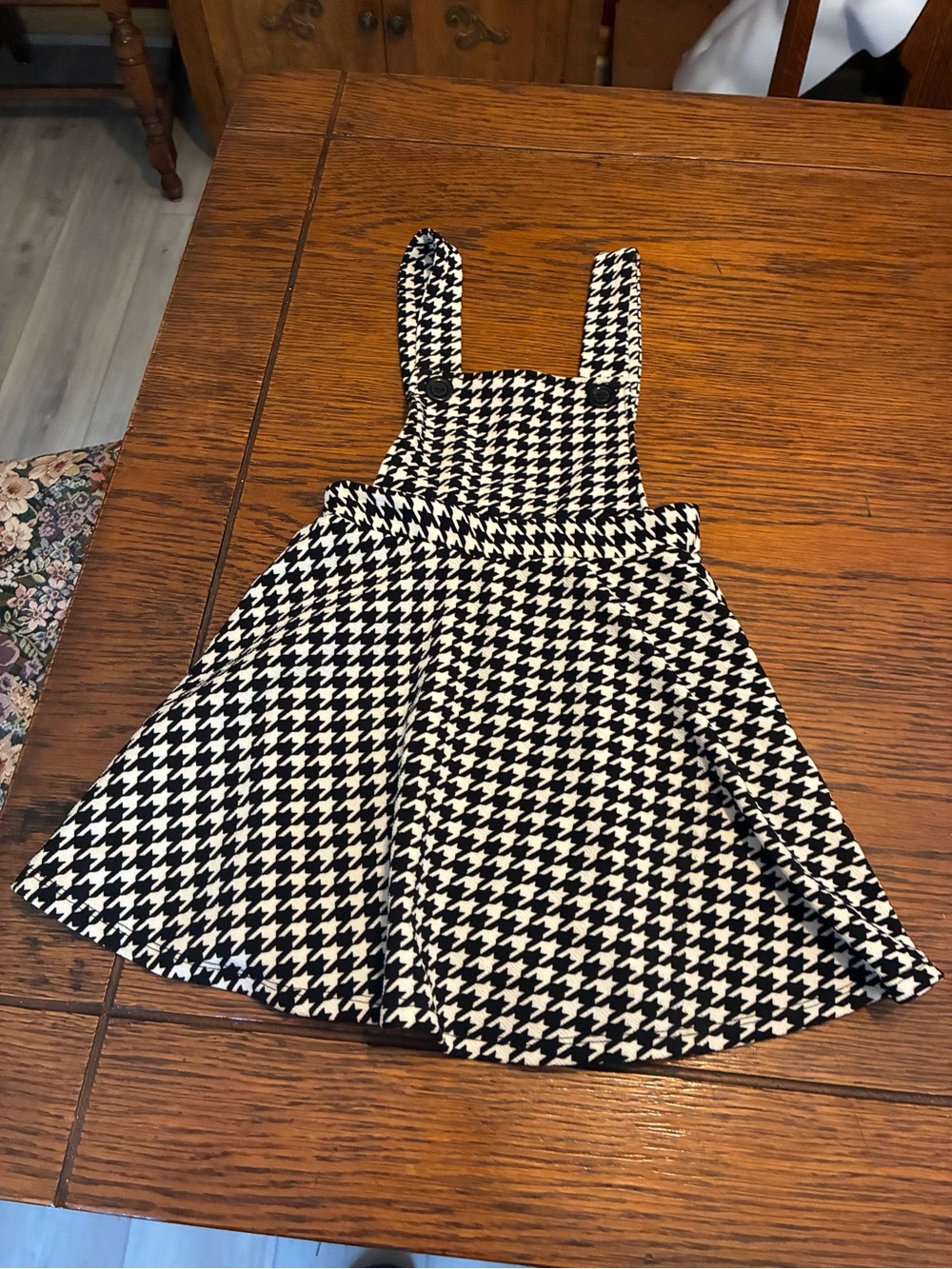 Lily Bleu Black and White Houndstooth Pinafore